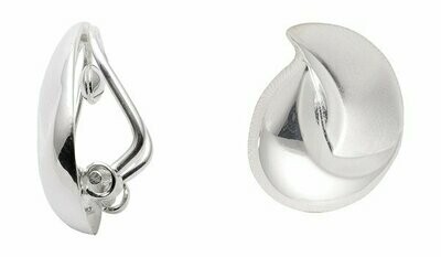 925 Silber Clip im matt glänzenden Design ca.13 x 17 mm