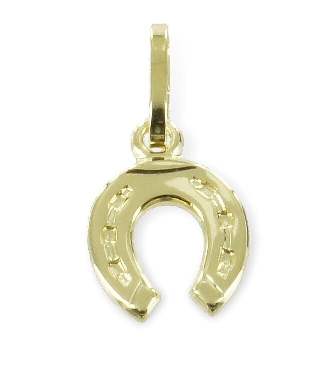 Hufeisen Anhänger in 333 Gold als Glücksbringer