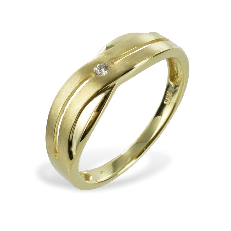 Gold Ring aus 333 Gold mit kleinen Zirkonia Gold Ring aus 333 Gold mit kleinen Zirkonia