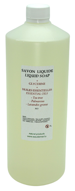 Savon liquide à la glycérine végétale et aux huiles essentielles - 1L