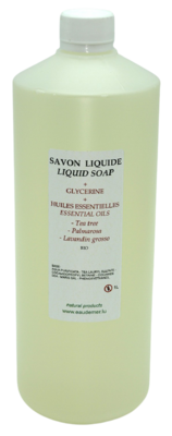 Savon liquide à la glycérine végétale et aux huiles essentielles - 1L