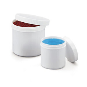 Pot plastique blanc couvercle vissant - 125/250 ml