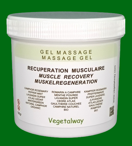 Gel de massage aux huiles essentielles - Récupération musculaire - 190g/1kg