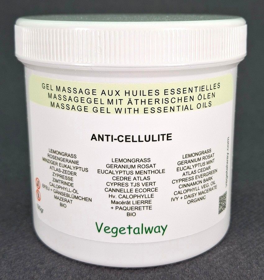 Gel de massage aux huiles essentielles - ANTI-CELLULITE - 190g