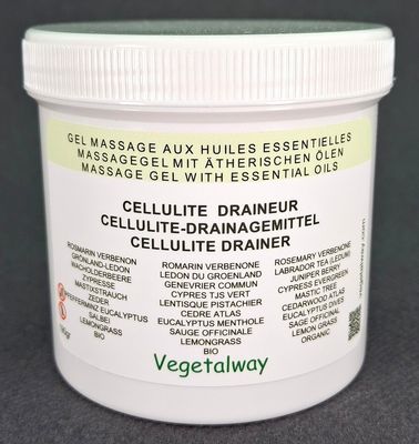 Gel de massage aux huiles essentielles - CELLULITE-DRAINEUR - 190g