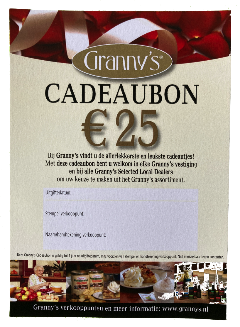 cadeaubon Granny's € 25,00