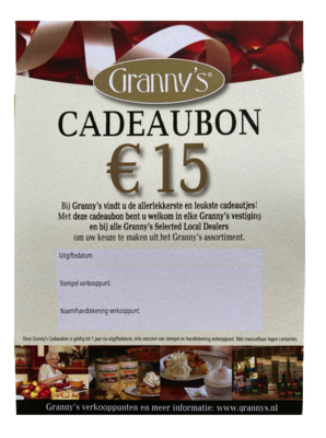 cadeaubon Granny's € 15,00
