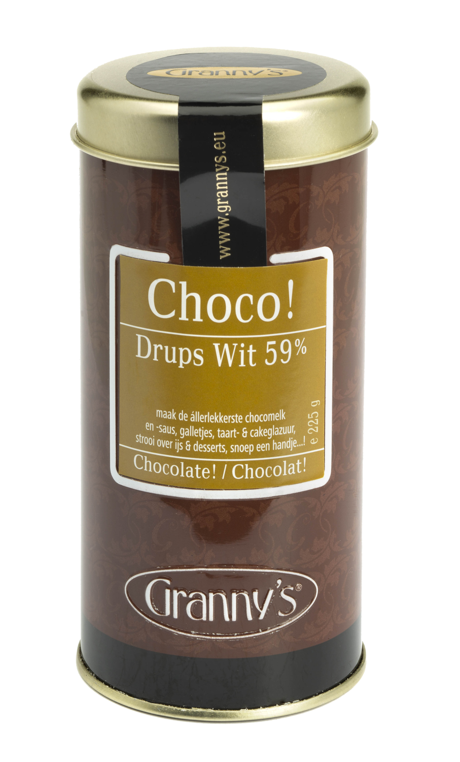 chocodrups 59% wit, 225 gr