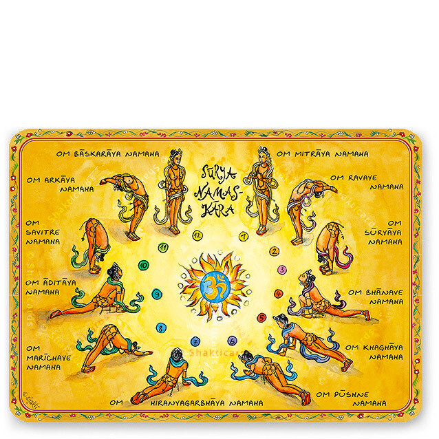 Surya Namaskar, Sun Salutation Postcard