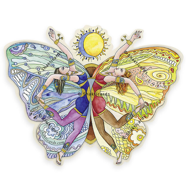 Schmetterling / sticker 9 cm
