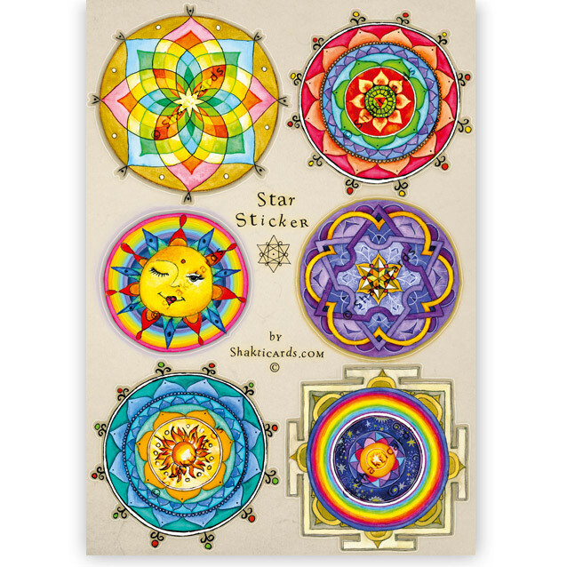 Star Stickers / Aufkleber Bogen