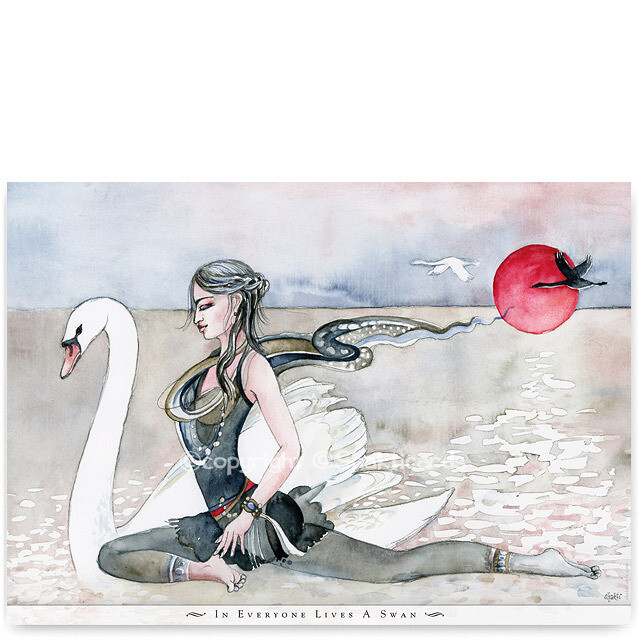 Swan, Yoga Poster A3​