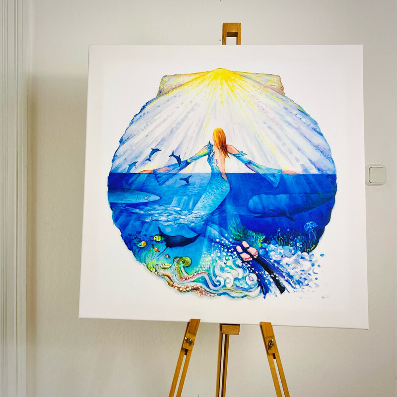 Guard &amp; bless what you love / 70 x 70 cm
