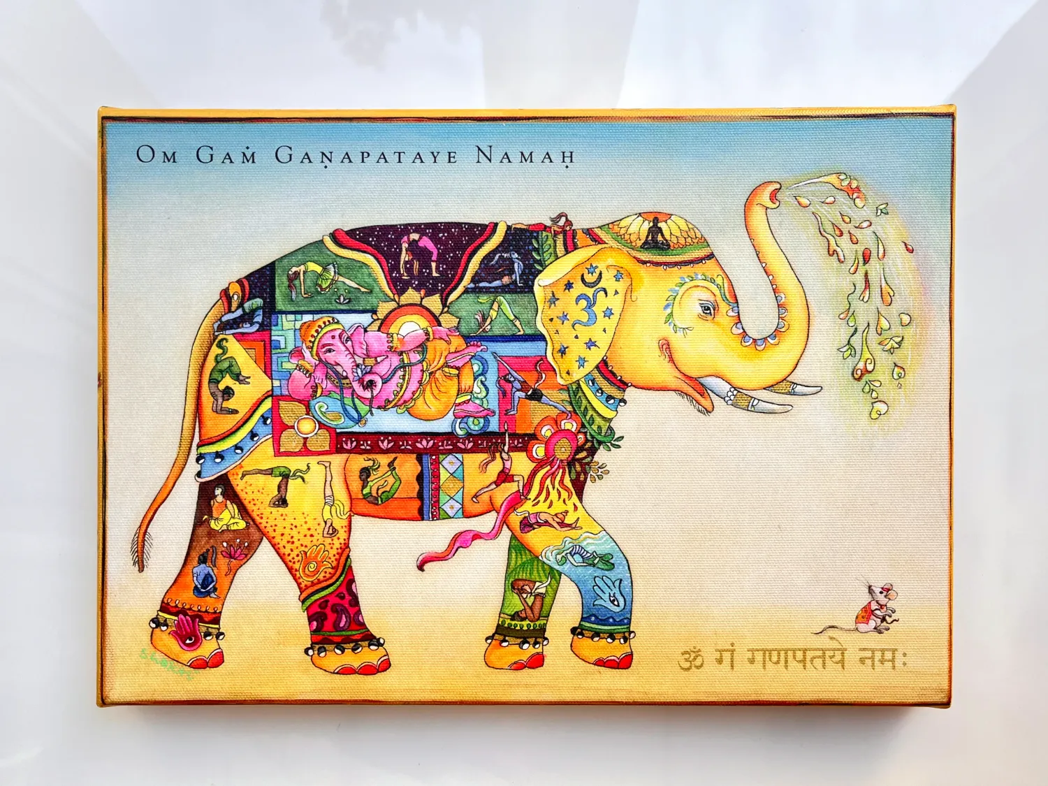Yoga Elefant, Ganesha  / 30 x 21 cm Yoga Elefant, Ganesha  / 30 x 21 cm