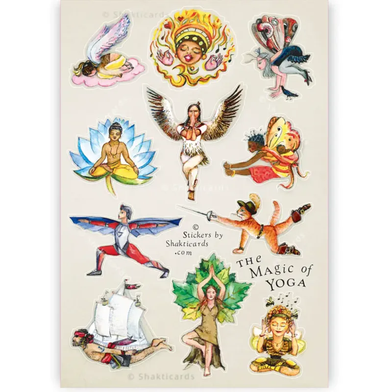 The Magic of Yoga / vegan sticker sheet The Magic of Yoga / vegan sticker sheet