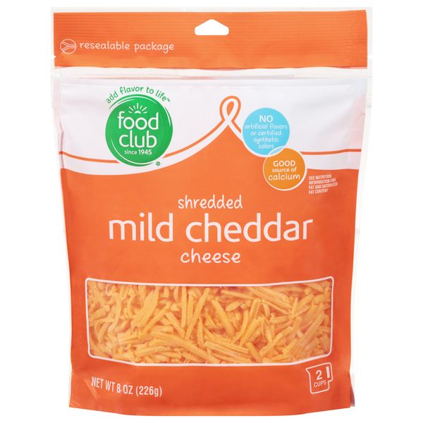 Food Club Shredded Cheese, 8oz