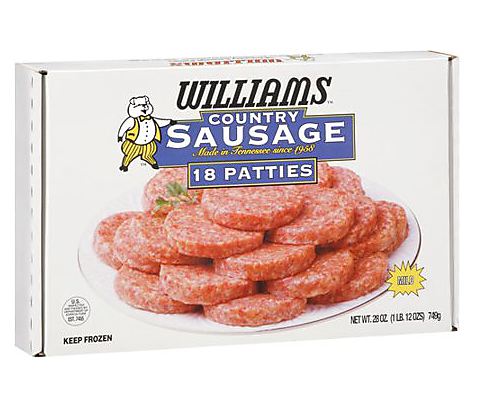 Williams Sausage Patties, 28oz 18ct box