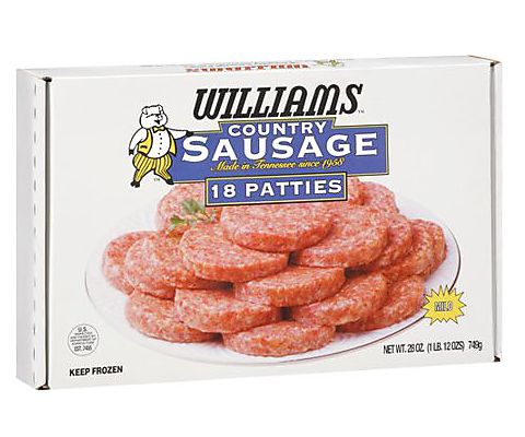 Williams Sausage Patties, 18ct Box