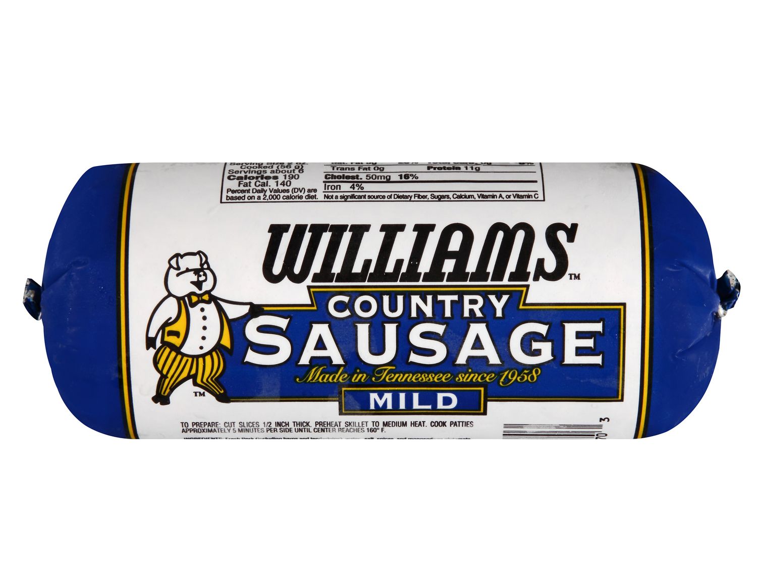 Williams Mild Sausage, 16oz Roll