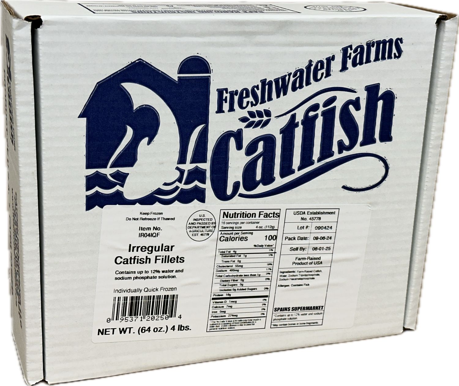 Freshwater Farms Catfish Fillets 4lb boz