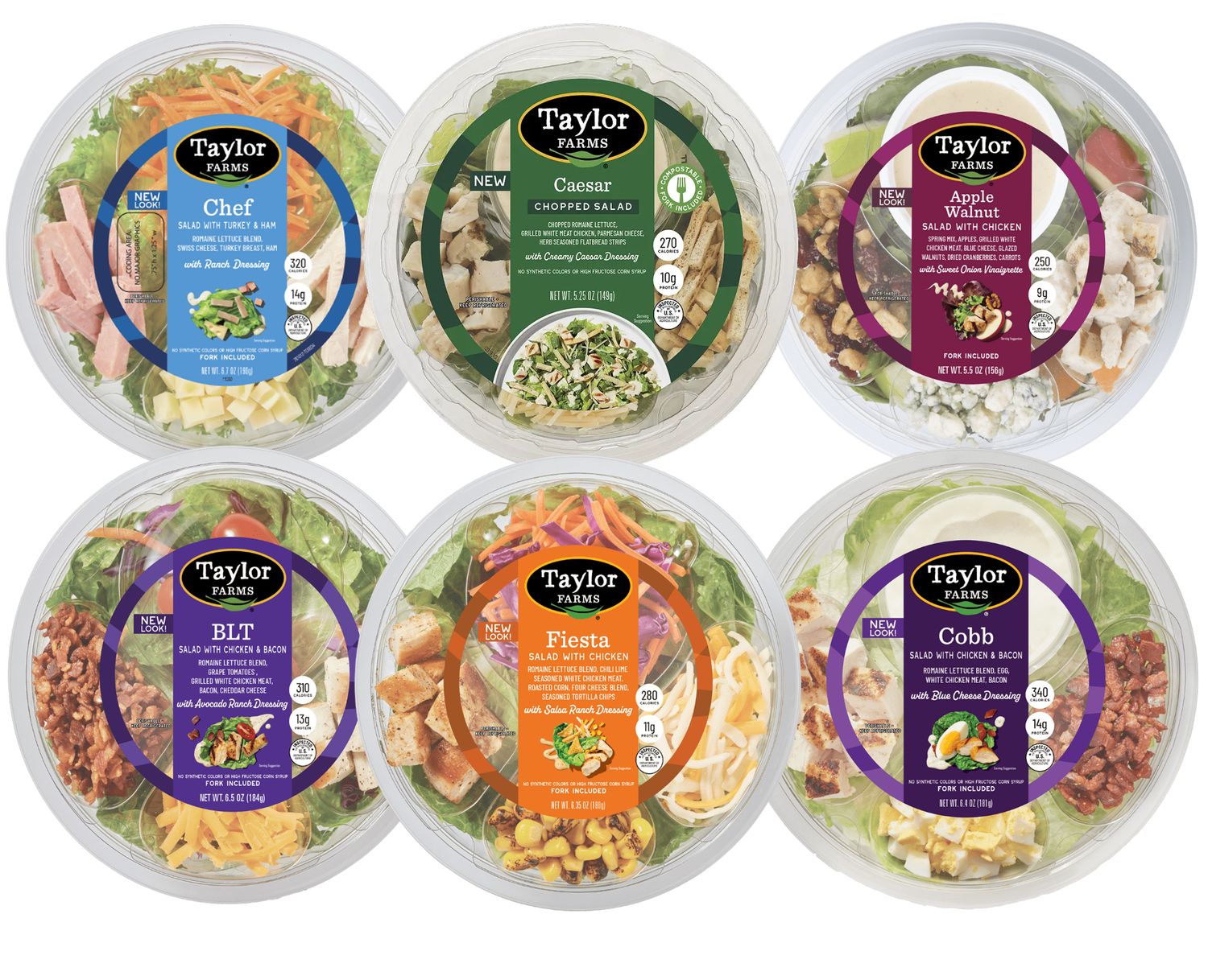 Taylor Farms Salad Bowls, 5-7oz all varieties