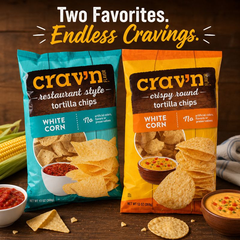 Crav'n Tortilla Chips, 13oz bag