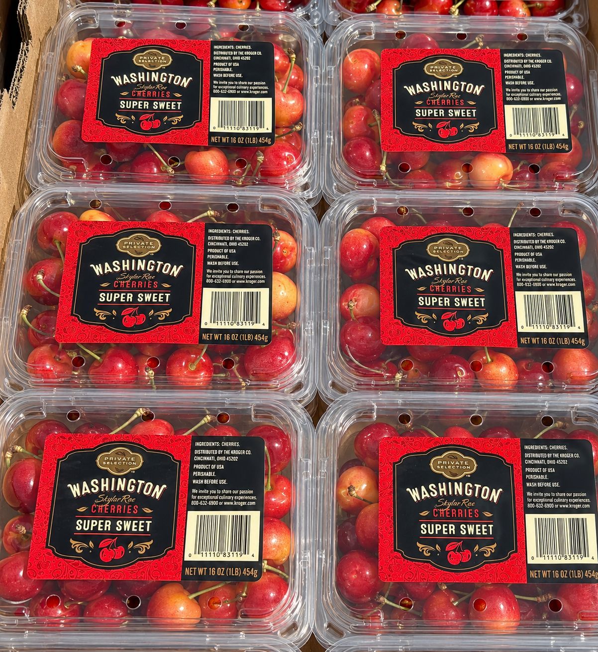 Skylar Rae Cherries, 1lb container