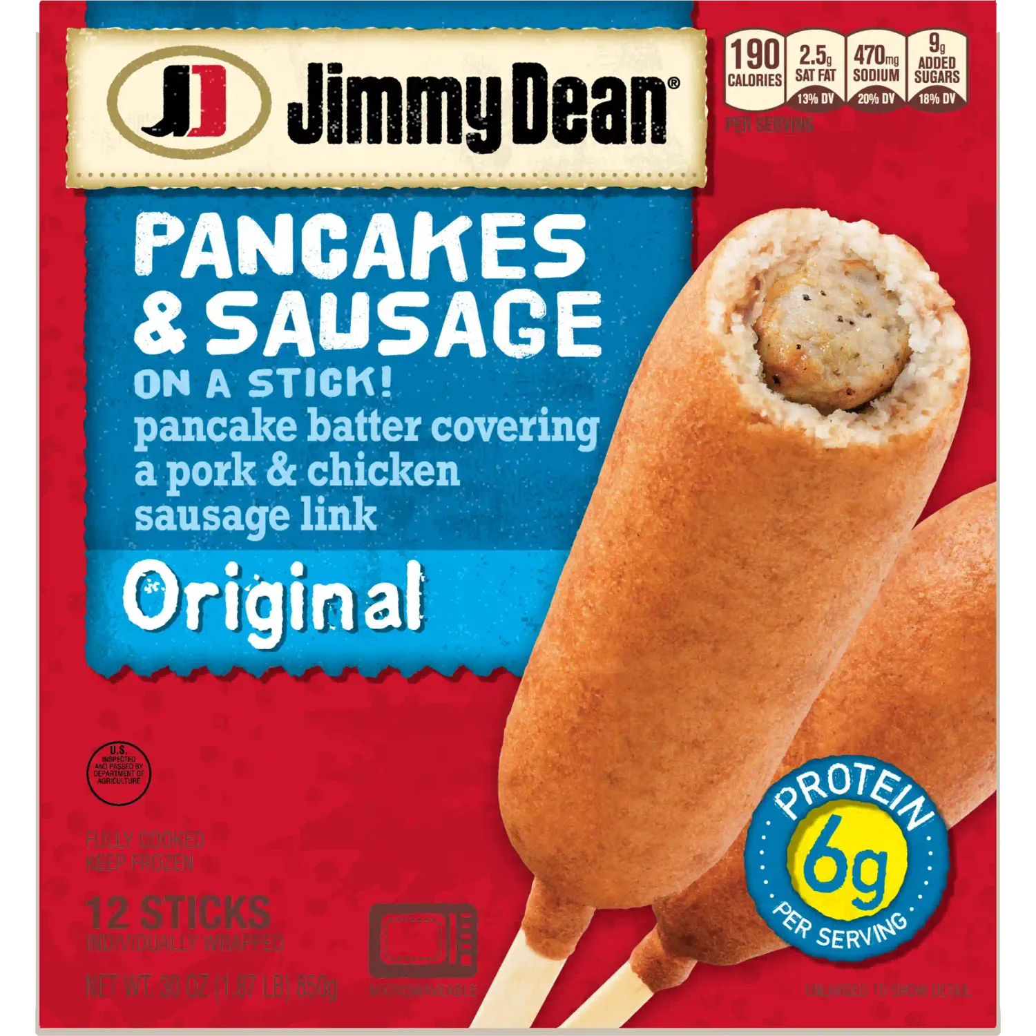 Jimmy Dean Pancakes and Sausage, 30oz box