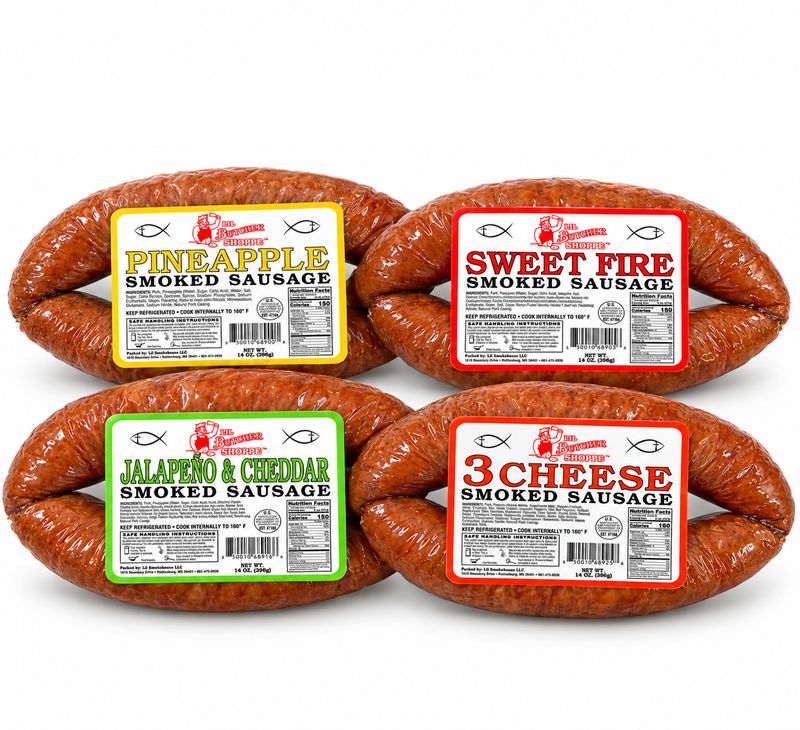 Lil Butcher Shoppe Smoked Sausage, 14oz pkg