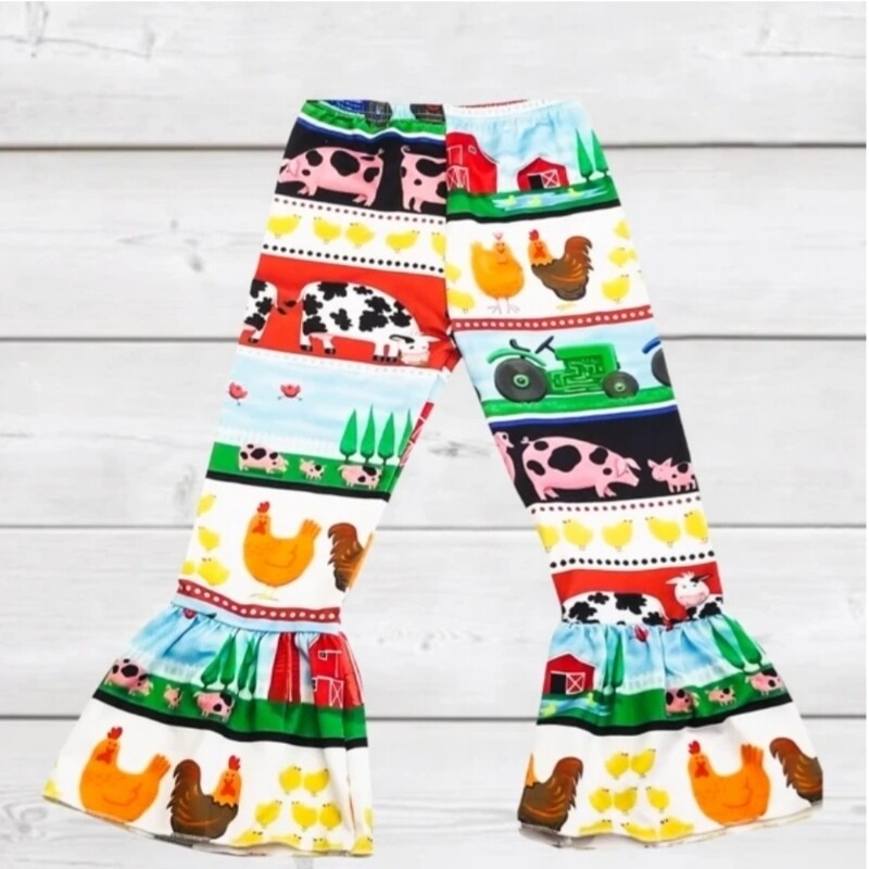 ComfyCute On the Farm Bell Bottoms