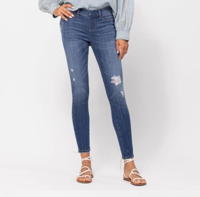 Judy Blue Mid Rise Pull on Jeggings