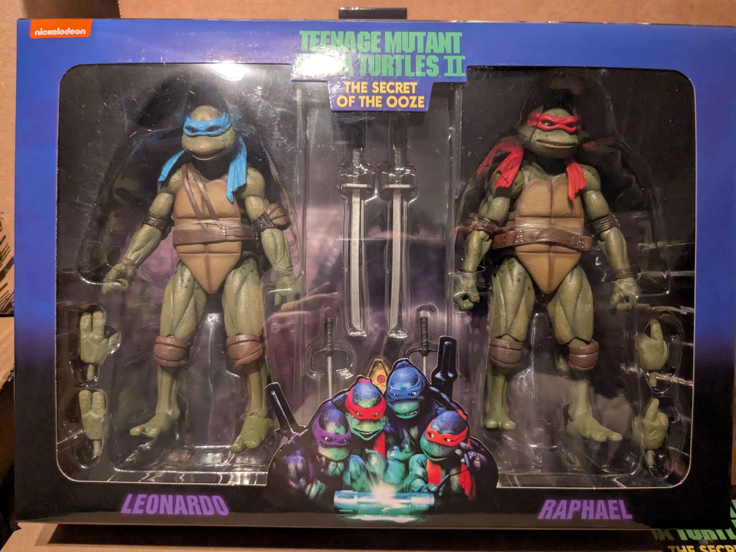 NECA TMNT II Secret of the Ooze 1991 Movie 7&quot; Figures Leonardo &amp; Raphael 2 Pack (TAX INCLUDED - IN STOCK)