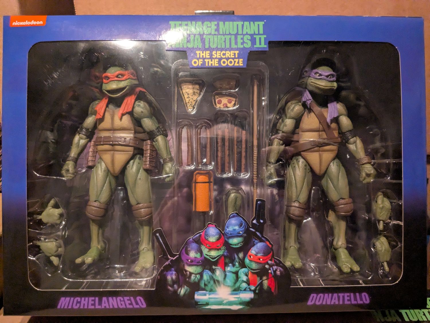NECA TMNT II Secret of the Ooze 1991 Movie 7&quot; Figures Michelangelo &amp; Donatello 2 Pack (TAX INCLUDED - IN STOCK)