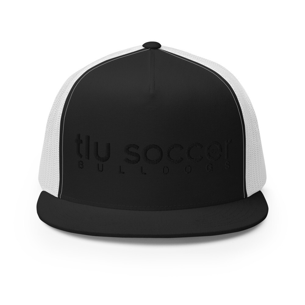 Trucker Cap (Black Stitching), Color: Black/ White