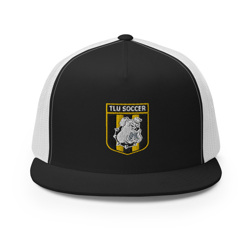 Trucker Cap (Colored Crest), Color: Black/ White