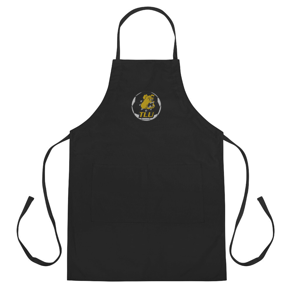 Embroidered Apron (Bulldog), Color: Black