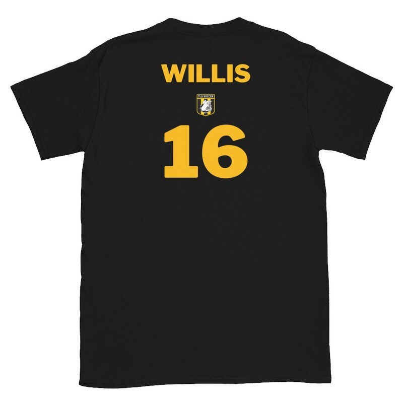 Number 16 Willis Short-Sleeve Unisex T-Shirt, Color: Black, Size: S