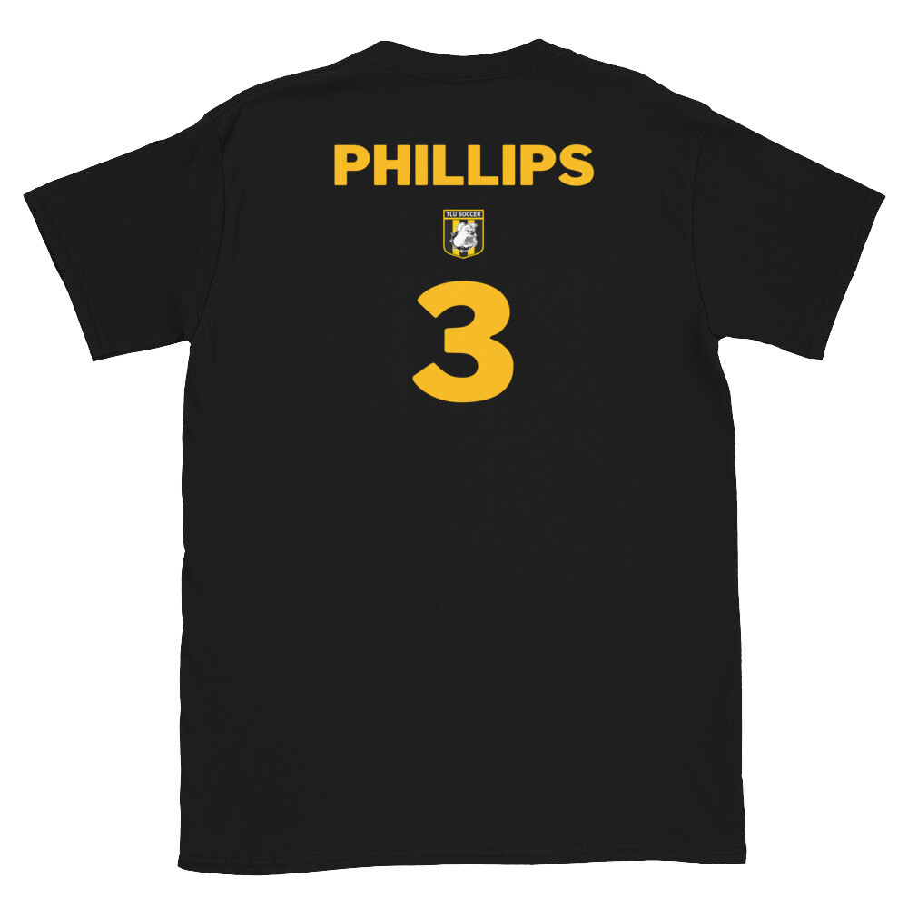 Number 3 Phillips Short-Sleeve Unisex T-Shirt, Color: Black, Size: S