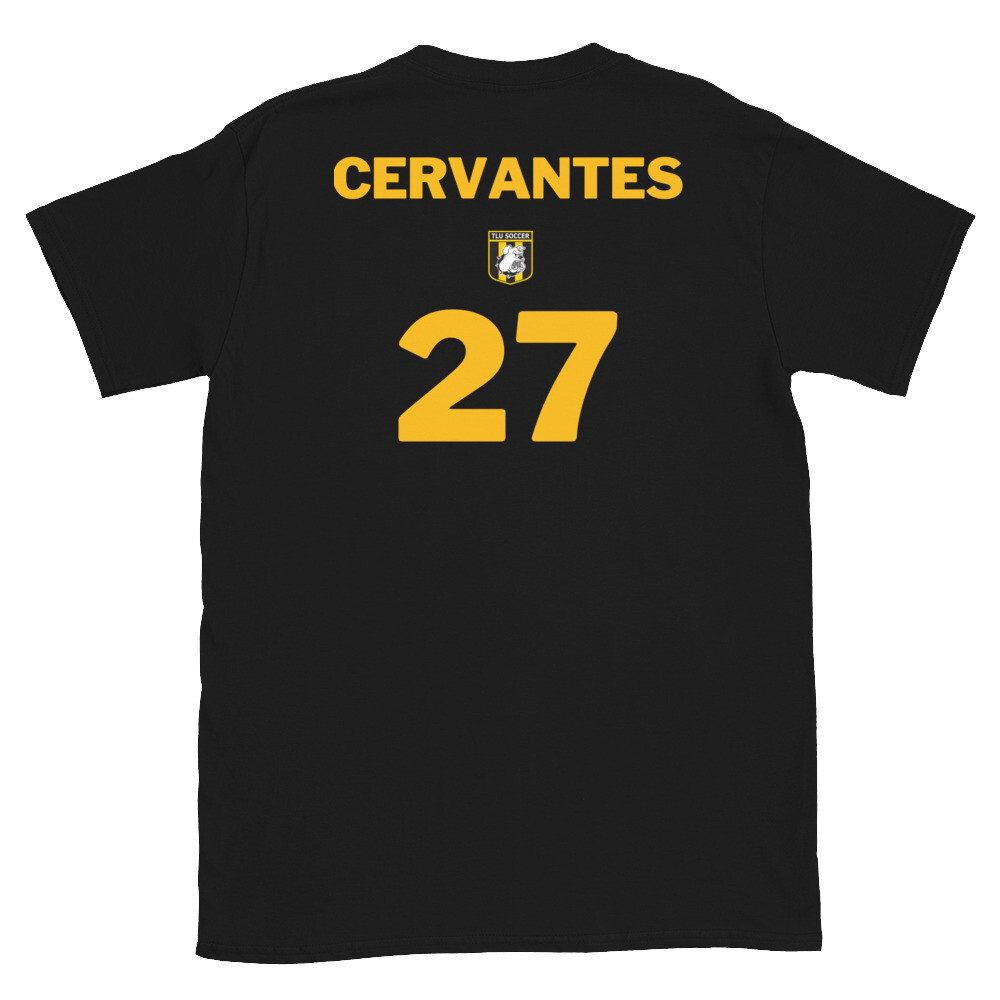 Number 27 Cervantes Short-Sleeve Unisex T-Shirt, Color: Black, Size: S