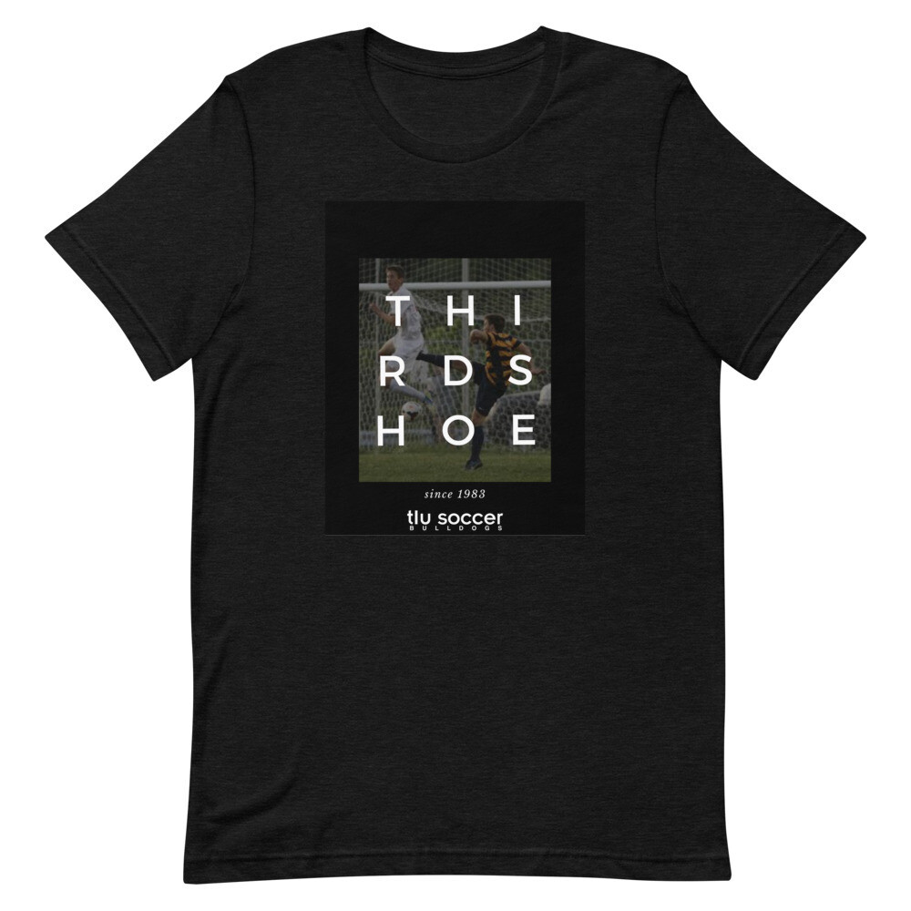 TLU MSOC I Third Shoe Short-Sleeve Unisex T-Shirt (Bella+Canvas), Color: Black Heather, Size: XS