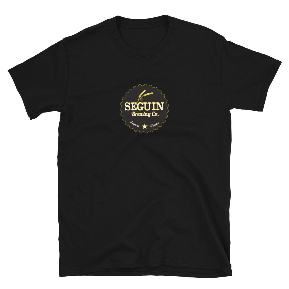 Seguin Brewing Co. Logo Short-Sleeve Unisex T-Shirt, Color: Black, Size: S