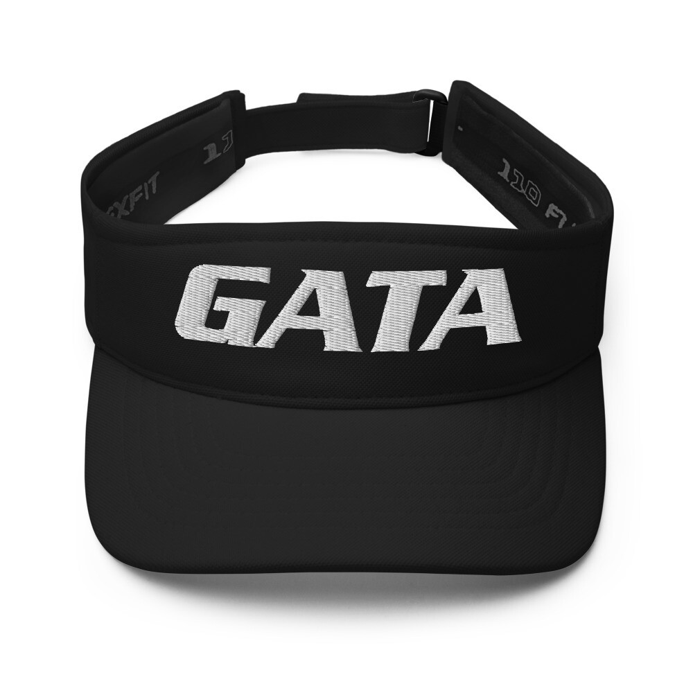 TLU Softball GATA White Visor, Color: Black