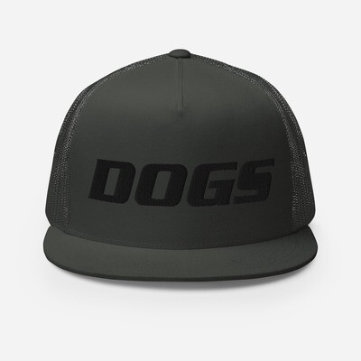 TLU Softball DOGS Black Trucker Cap