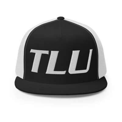 TLU Softball White Trucker Cap (Large Logo)