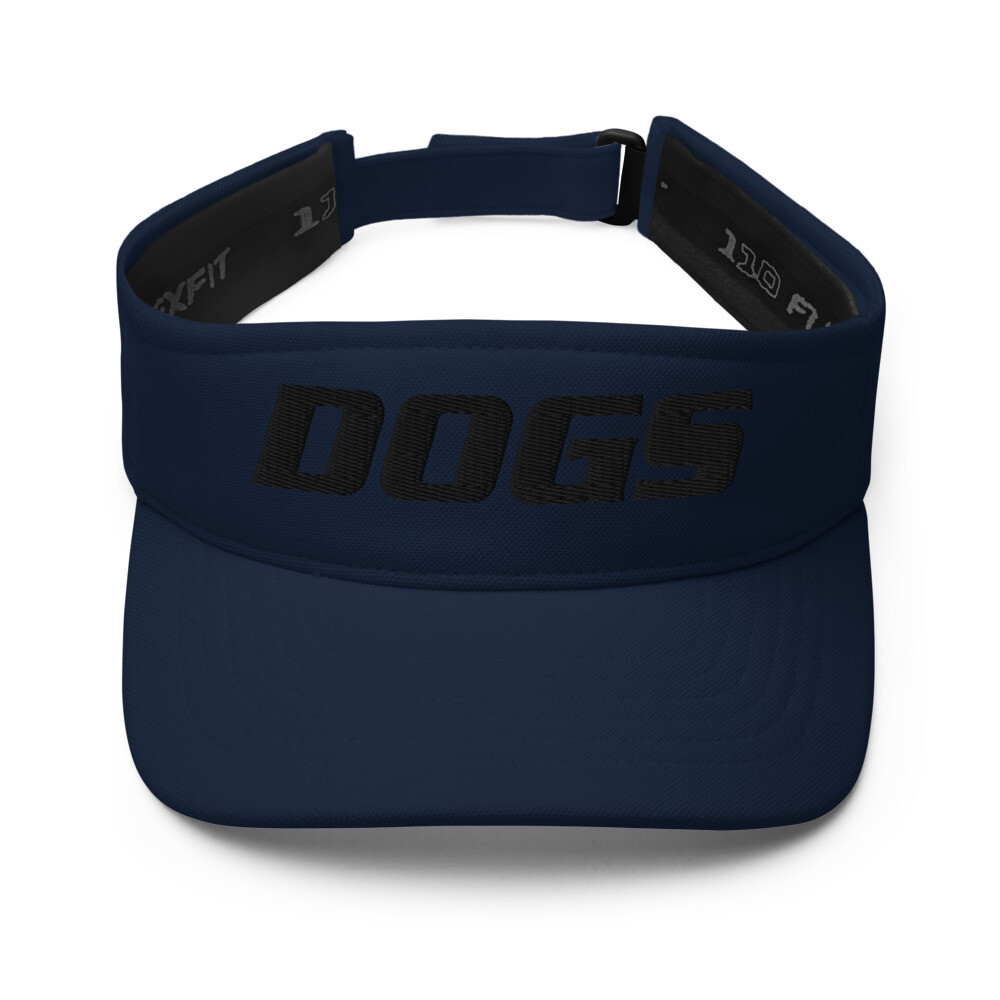 TLU Softball DOGS Black Visor, Color: Navy