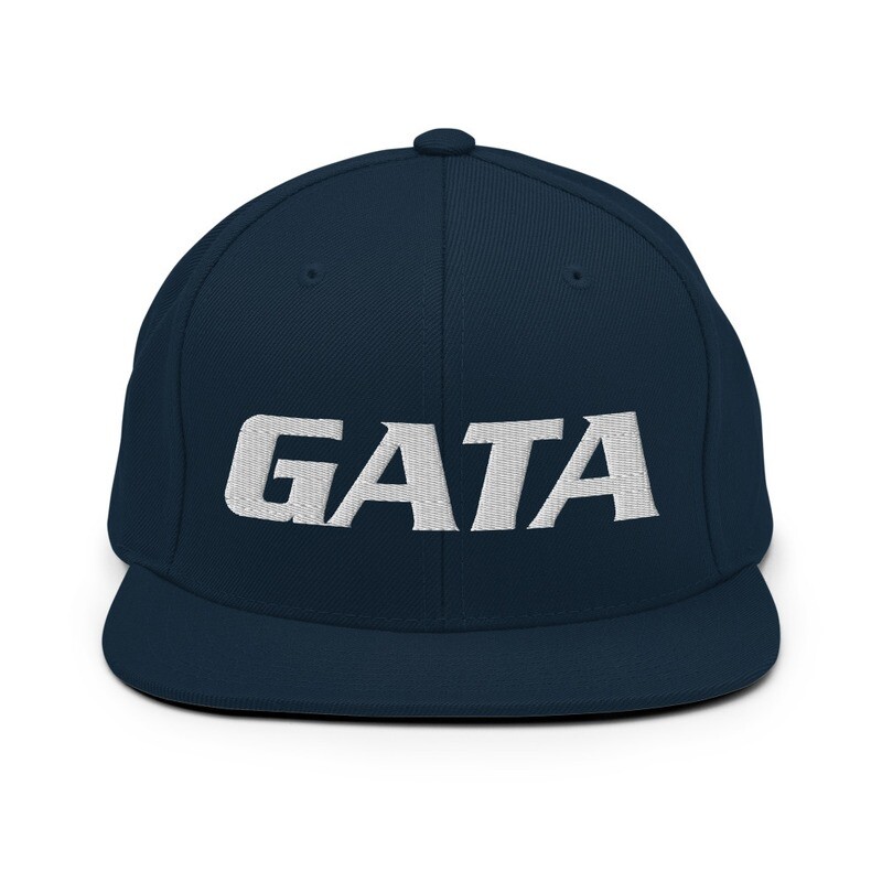 TLU Softball GATA White Snapback Hat, Color: Dark Navy