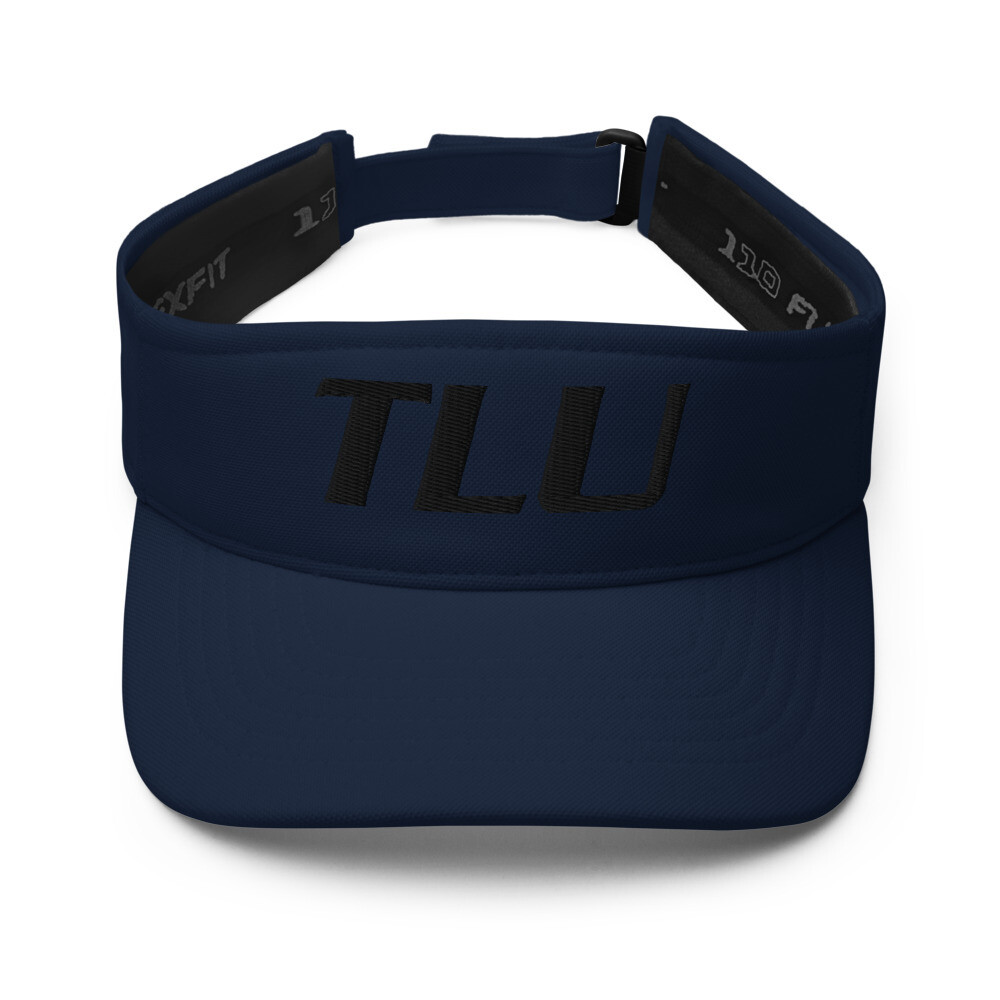 TLU Softball Black Visor, Color: Navy