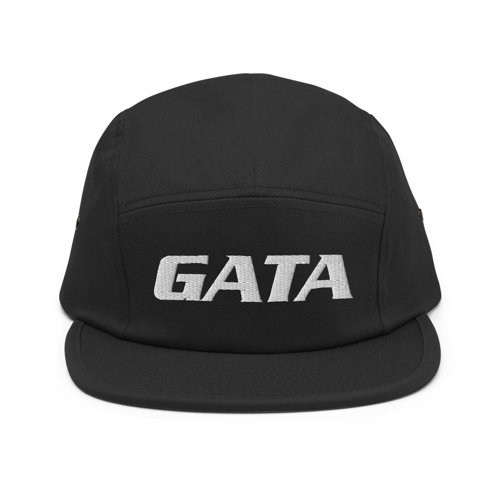 TLU Softball GATA White Five Panel Cap, Color: Black