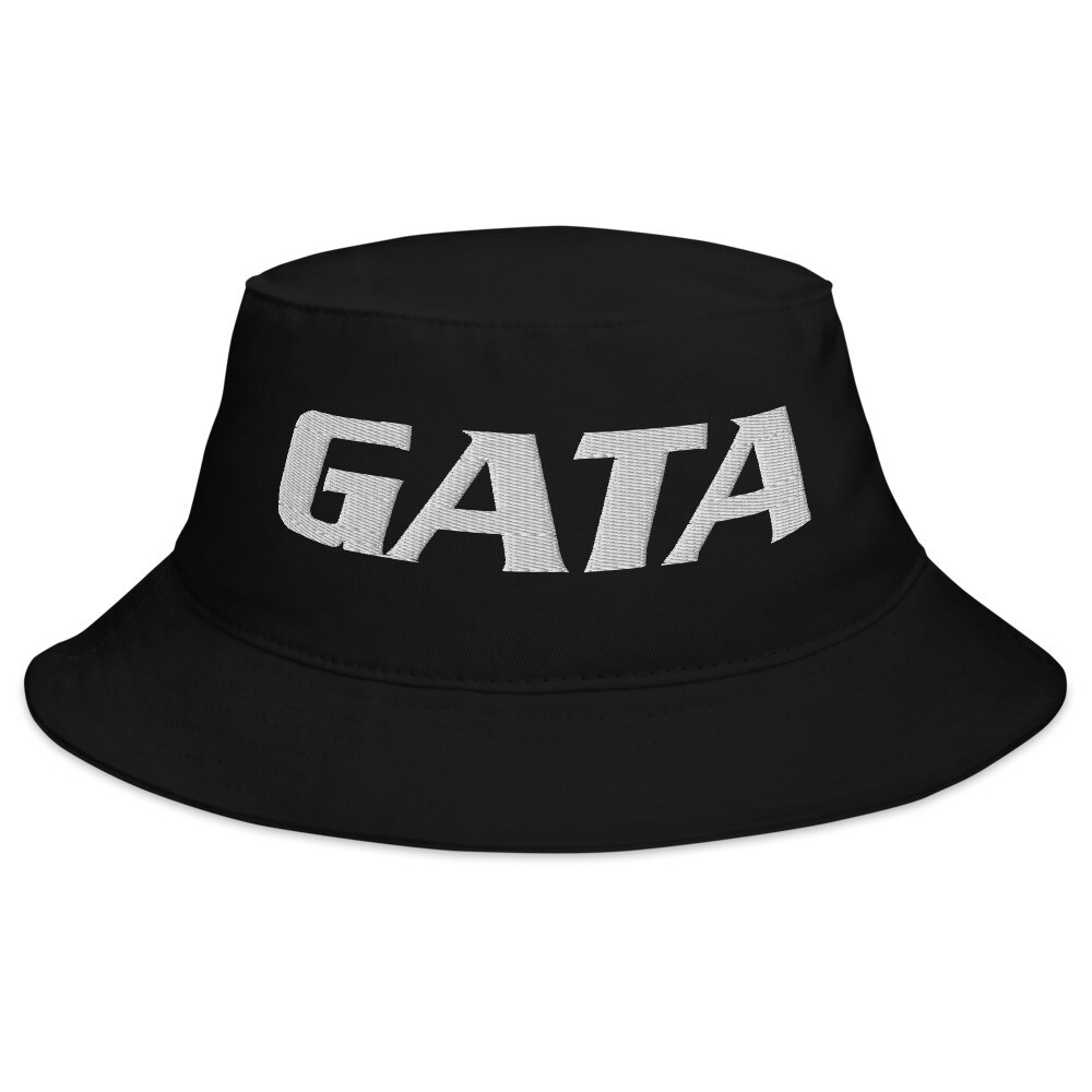 TLU Softball GATA White Bucket Hat, Color: Black