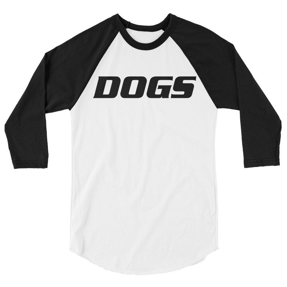 TLU Softball DOGS Black 3/4 sleeve raglan shirt